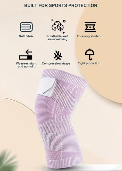 Knee Compression Sleeve - Best Knee Brace BUY 2 SAVE MORE